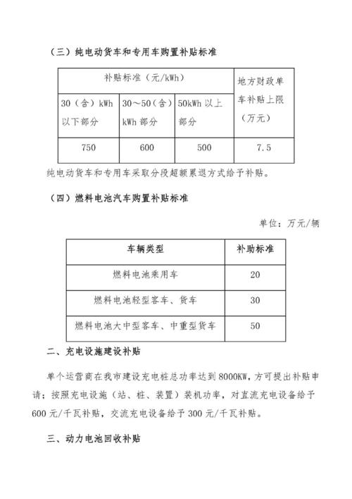 邢台地区新能源汽车充电费用补贴政策详解